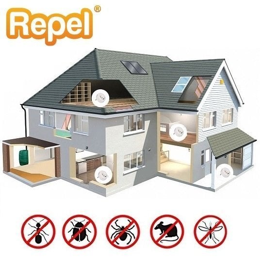 Repel RF 200 V2 Ultrasonik Fare Kovucu ve Haşere Cihazı (2'li Paket)