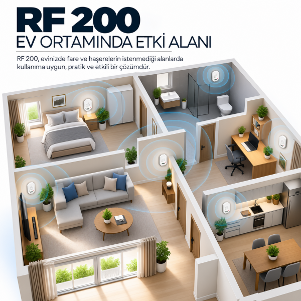 Repel RF 200 V2 Ultrasonik Fare Kovucu ve Haşere Cihazı (2'li Paket)