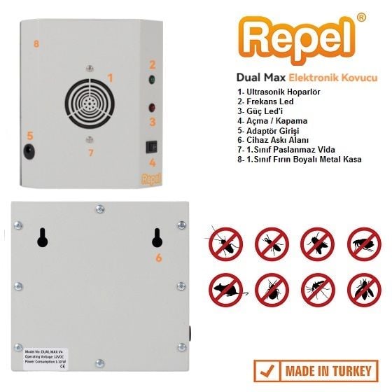 Repel Dual Max V4 Endüstriyel Ultrasonik Fare Sıçan Yarasa Kovucu