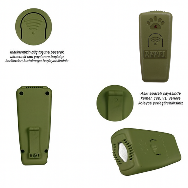 RP 15 El Tipi Ultrasonik  Kedi Kovucu ve Eğitici