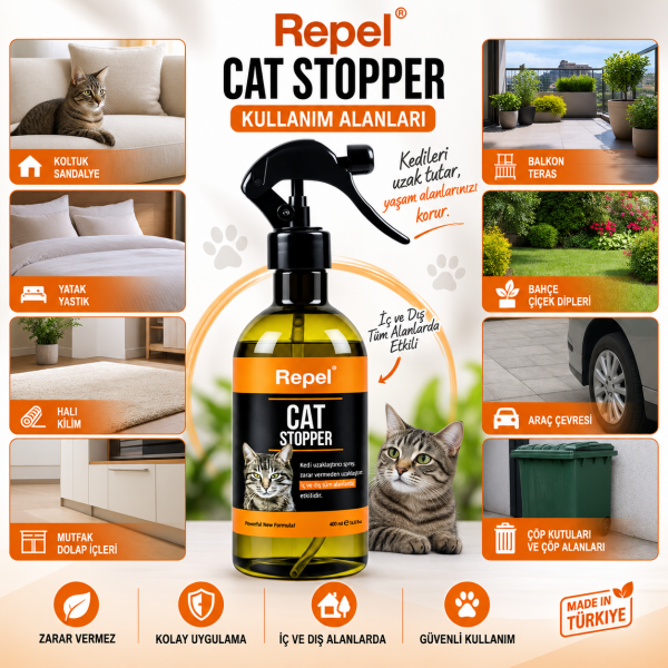 Repel Cat Stopper Kedi Uzaklaştırıcı Sprey 400 ml