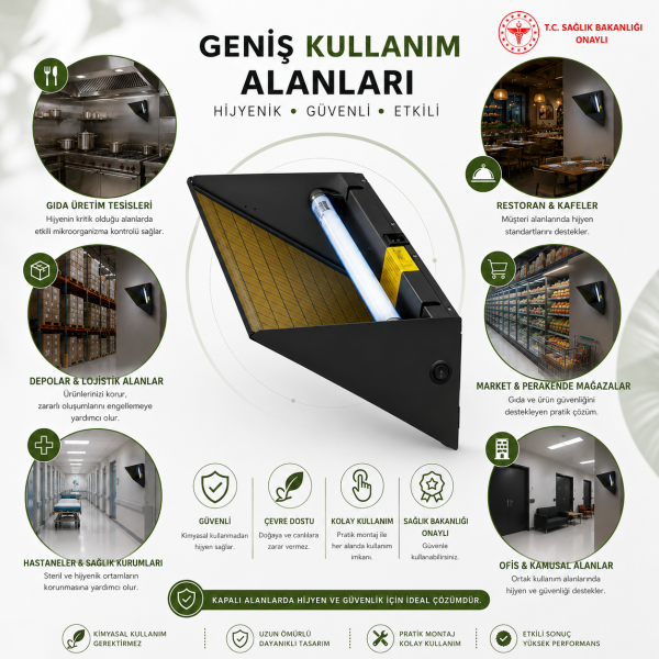 SM023 Siyah Aplik Yapışkan Levhalı Sinek Tutucu Kırılmaz Lambalı