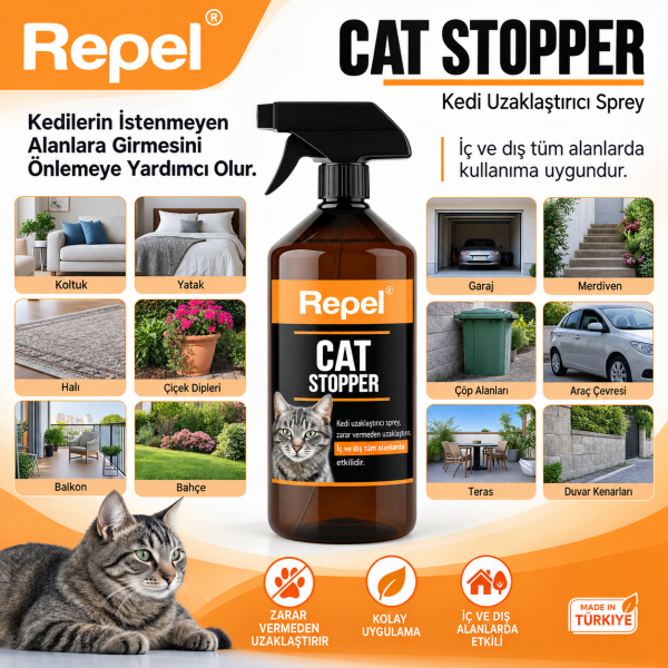 Repel Cat Stopper 1000 ml Kedi Uzaklaştırıcı Sprey