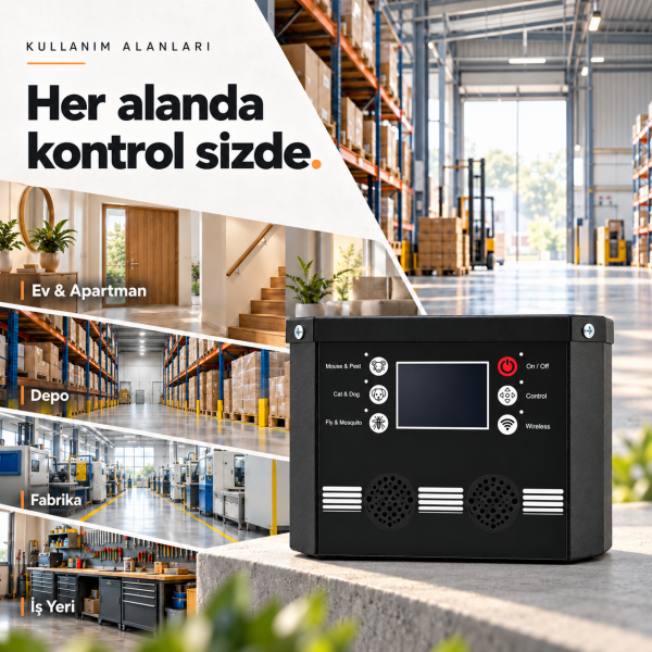 Repel Smart Pest V2 Elektronik Fare, Haşere,  Kedi, Köpek ve Sinek Sivrisinek Kovucu