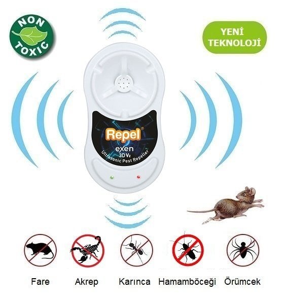 Repel eXen 3D V2 Fare Sıçan Haşere Örümcek Akrep Kovucu