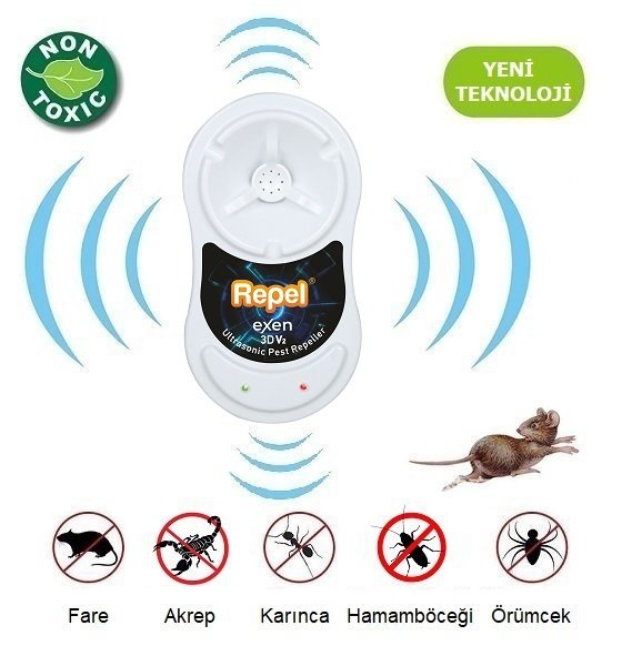 Repel eXen 3D V2 Fare Sıçan Haşere Örümcek Akrep Kovucu